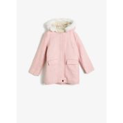 Koton 0KKG07455OW250 Yakası Süni Kürklü Kız Çocuk Mont