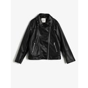 Koton 0YKG27653OW999 Deri Görünümlü Kız Çocuk Mont