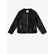 Koton 0YKG57148OW999 Deri Görünümlü Kız Çocuk Mont