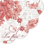 Madame Coco Kırmızı Çiçek Desenli Peçete 