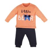 Mamino 10763 Turuncu 12-18 Ay 2'li Erkek Bebek Giysi Takım