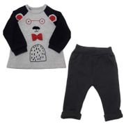 Mamino 9624 Gri-Melanj 2 li Bebek Takımı 