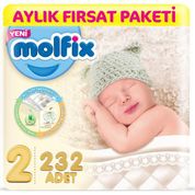 Molfix 2 Beden Mini Aylık Fırsat Paketi 232 Adet Bebek Bezi 