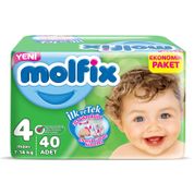 Molfix No:4+ Maxi Plus 40 Adet Bebek Bezi