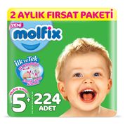 Molfix No:5+ Junior Plus 224 Adet Bebek Bezi