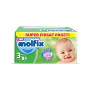 Molfix Süper Ekonomik Paket No:3 Midi 188 Adet Bebek Bezi