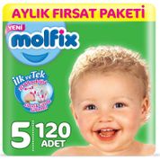Molfix Süper Fırsat Paketi No:5 Junior 120 Adet Bebek Bezi