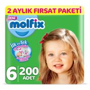 Molfix Süper Fırsat Paketi No:6 Extra Large 200 Adet Bebek Bezi