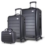 My Valice Ruby Siyah Abs Makyaj + Kabin + Orta Boy 3'lü Valiz Seti