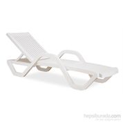 Papatya Myra K Beyaz Şezlong