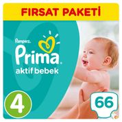 Prima Aktif Bebek No:4 Maxi 132 Adet Bebek Bezi
