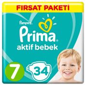 Prima Aktif Bebek No:7 XX Large 34 Adet Bebek Bezi