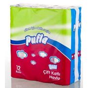 Pufla Çift Katlı 12x2'li Çoklu Paket Kağıt Havlu