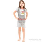 Roly Poly 2462 Gri 3'lü Kız Çocuk Pijaması