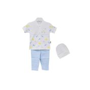 Sebi Bebe 12004 0 - 3 Ay Mavi Bebek Pijama Takımı