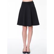 Sense ETK13994UZ Siyah Scuba Volanlı Diz Üstü Kadın Etek