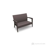 Siesta Miami Kahverengi İkili Koltuk