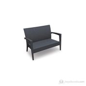 Siesta Miami Koyu Gri İkili Koltuk