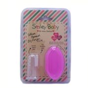 Smiley Baby Pembe Silikon Parmak Diş Fırçası 