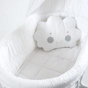 Tahterevalli Luna Beyaz-Beyaz Beşik