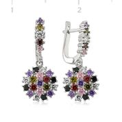 Teleplus Gümüş renkli taşlı küpe