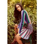 Trendyolmilla TCLSS18GO0026 Çok Renkli Simli Mini Triko Etek