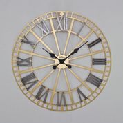 Ultima Regal 2686 G2B Ultıma Ferforje 64cm Yaldız İskelet Orta Boy Roma Rakamlı Duvar Saati