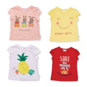 Wonder Kids WK18SS5300 Renk Renk Çeşit Çeşit Kız Bebek Tshirt