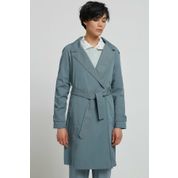 Yargıcı 9KKPR5128X Gri Mavi Kadın Pardesü