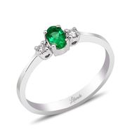 0.05 ct Pırlantalı Zümrüt Yüzük