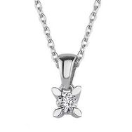0.10 ct Karat E-F vs Pırlanta Badem Tırnak Tektaş Kolye