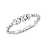 0.13 ct Modern Tasarım Baget Pırlanta Yüzük