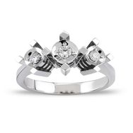 0.14 ct Üç Taş Pırlanta Yüzük