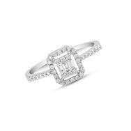 0.15 ct Pırlanta Baget Taşlı Yüzük