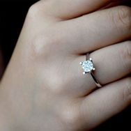 0.17 ct Modern Tasarım Coronet Tektaş Yüzük