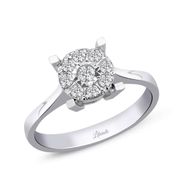0.22 ct Modern Tasarım Coronet Tektaş Yüzük