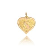 0.25 gr 14 Ayar S Harfi Kalp Kolye Ucu