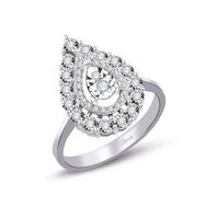 0.37 ct Modern Tasarım Damla Pırlanta Yüzük
