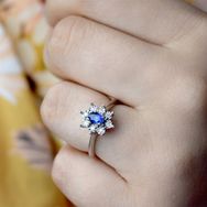 0.42 ct Safir Pırlanta Yüzük