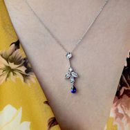 0.62 ct Safir Pırlanta Kolye