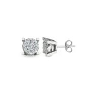 0.72 ct Modern Tasarım Coronet Tektaş Küpe