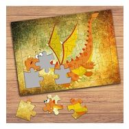 0001253 Sevimli Şaşkın Dinazor Çocuklara Özel Puzzle Yapboz Tablo