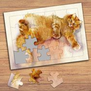 0001461 Sevimli Kedicik Çocuklara Özel Puzzle Yapboz Tablo