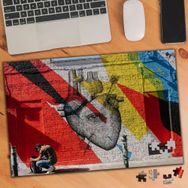 002188 Kalp Sanat Duvar 240 Parça Puzzle Yapboz
