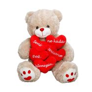 01015 45 cm Aşk Mesajlı Peluş Ayı