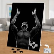 02058 Ellerini Kaldıran Sporcu Fitness 240 Parça Puzzle Yapboz