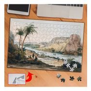 032 Eski Dönem İllüstrasyon Dağ 240 Parça Puzzle Yapboz Tablo