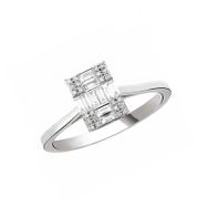 0,45 ct Pırlanta Baget Yüzük