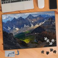 070 Kuş Bakışı Dağ Manzarası 240 Parça Puzzle Yapboz Tablo