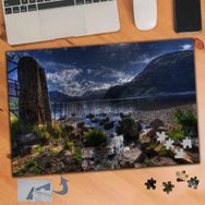 084 Berrak Deniz Ve Dağ Manzarası 240 Parça Puzzle Yapboz Tablo